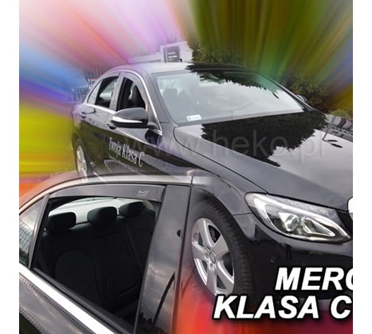 ΑΝΕΜΟΘΡΑΥΣΤΕΣ ΓΙΑ MERCEDES C-KLAS W205 4D 2014 ΣΕΤ ΑΥΤΟΚΙΝΗΤΟΥ ΑΠΟ ΕΥΚΑΜΠΤΟ ΦΙΜΕ ΠΛΑΣΤΙΚΟ HEKO - 4 ΤΕΜ.