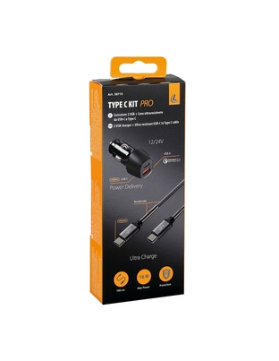 ΦΟΡΤΙΣΤΗΣ ΑΝΑΠΤΗΡΑ ΜΕ 2 USB ΚΑΙ ΚΑΛΩΔΙΟ ΦΟΡΤΙΣΗΣΚΑΙΣΥΓΧΡΟΝΙΣΜΟΥ 100cm TYPE-C KIT PRO 18W 12/24V
