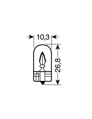 ΛΑΜΠΑ ΑΚΑΛΥΚΗ 12V/2W Τ10