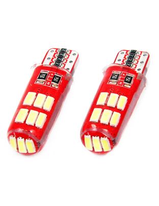 Amio – LED CANBUS T10 W5W 12V W2.1x9.5d 5600K 15xSMD 4014 Σιλικόνης Καρφωτό Λευκό για Φώτα Θέσης & Εσωτερικού Αυτοκινήτου – 2 Τεμ. (01443/AM)
