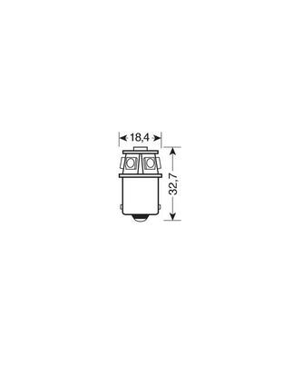 R5W 24/28V BA15s HYPER-LED18 ΛΕΥΚΟ