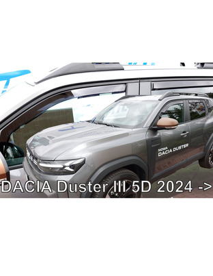 ΑΝΕΜΟΘΡΑΥΣΤΕΣ ΓΙΑ DACIA DUSTER 5D 2024+ ΣΕΤ ΑΥΤΟΚΙΝΗΤΟΥ ΑΠΟ ΕΥΚΑΜΠΤΟ ΦΙΜΕ ΠΛΑΣΤΙΚΟ HEKO - 4 ΤΕΜ