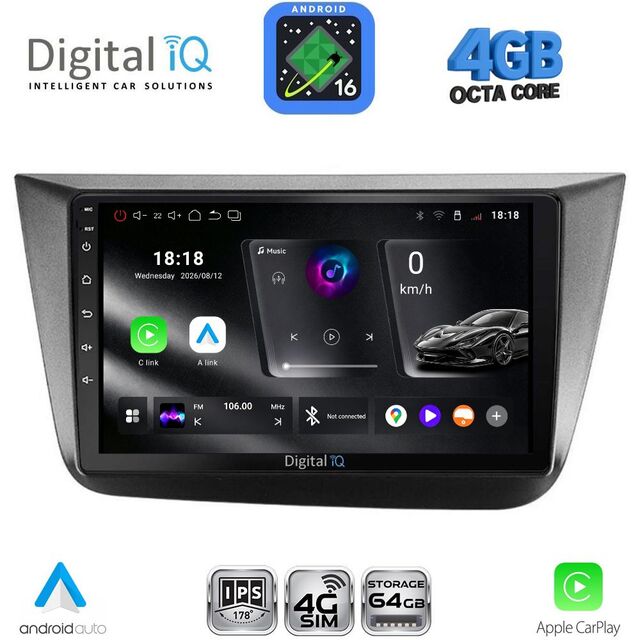 DIGITAL IQ RTG 6570_CPA (9inc) MULTIMEDIA TABLET for SEAT ALTEA mod. 2004-2015