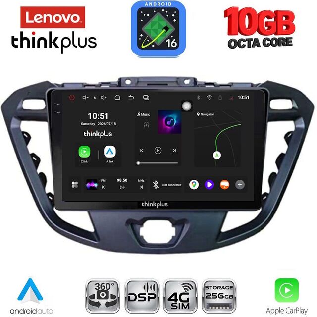 LENOVO LTM 11177_CPA (9inc) MULTIMEDIA TABLET for FORD TRANSIT CUSTOM | TOURNEO CUSTOM mod. 2013-2019