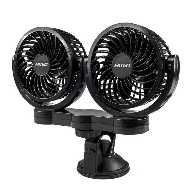 Amio - ΑΝΕΜΙΣΤΗΡΑΣ ΔΙΠΛΟΣ 24V 2χ4''(10,8cm) ΜΕ ΦΙΣ ΑΝΑΠΤΗΡΑ 2 ΤΑΧΥΤΗΤΩΝ ΜΕ ΒΕΝΤΟΥΖΑ PRO SERIES - 1 ΤΕΜ. (03011/AM)