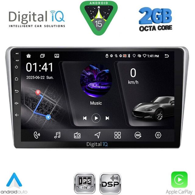 DIGITAL IQ RSF 4704SL_CPA (9inc) MULTIMEDIA TABLET for TOYOTA AVENSIS (T25) mod. 2003-2009 (SILVER)