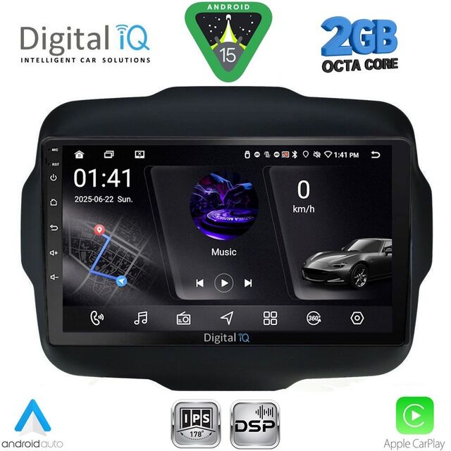DIGITAL IQ RSF 4290_CPA (9inc) MULTIMEDIA TABLET for JEEP RENEGADE  mod. 2014-2025