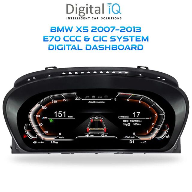 DIGITAL IQ DDD 976_DC (12.3in) DIGITAL INSTRUMENT CLUSTER for BMW X5 (E70) mod. 2007-2013 with CCC-CIC