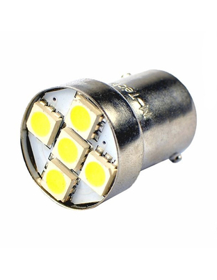 Λάμπα Ba15s (R10W /P21W) 5xSMD 5050 12V Λευκή 2τεμ