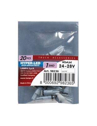 Τ5 24/28V W2x4,6d HYPER-LED3 ΛΕΥΚΟ