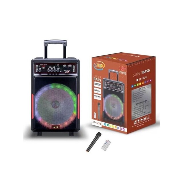 ΦΟΡΗΤΟ ΗΧΕΙΟ SUPER BASS ΤΥΠΟΥ ΤΡΟΛΕΪ ΜΕ ΜΙΚΡΟΦΩΝΟ JT-1228
