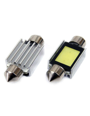 Amio – Λαμπάκια Πλαφονιέρας LED 39mm C5W C10W 12V 2.4W 5600K 3xCOB CANBUS για Ισχυρό Ομοιόμορφο Φωτισμό Εσωτερικού – Σετ 2 Τεμ. (01640/AM)
