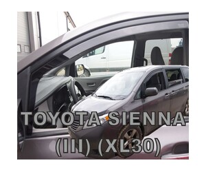 ΑΝΕΜΟΘΡΑΥΣΤΕΣ ΓΙΑ TOYOTA SIENNA III XL30 5D 2010+ ΖΕΥΓΑΡΙ ΑΠΟ ΕΥΚΑΜΠΤΟ ΦΙΜΕ ΠΛΑΣΤΙΚΟ HEKO - 2 ΤΕΜ.
