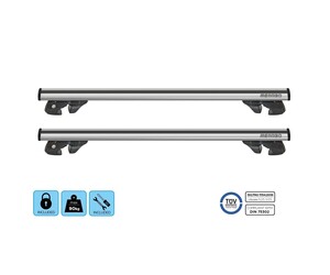 ΜΠΑΡΕΣ ΟΡΟΦΗΣ ΑΛΟΥΜΙΝΙΟΥ JACKSON XL SILVER 135 cm ΣΕ ΑΣΗΜΙ ΧΡΩΜΑ ΓΙΑ ΟΡΟΦΗ ΜΕ RAISED RAILS MENABO - 2 ΤΕΜ.