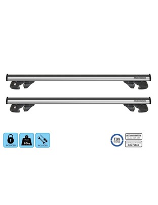 ΜΠΑΡΕΣ ΟΡΟΦΗΣ ΑΛΟΥΜΙΝΙΟΥ JACKSON XL SILVER 135 cm ΣΕ ΑΣΗΜΙ ΧΡΩΜΑ ΓΙΑ ΟΡΟΦΗ ΜΕ RAISED RAILS MENABO - 2 ΤΕΜ.