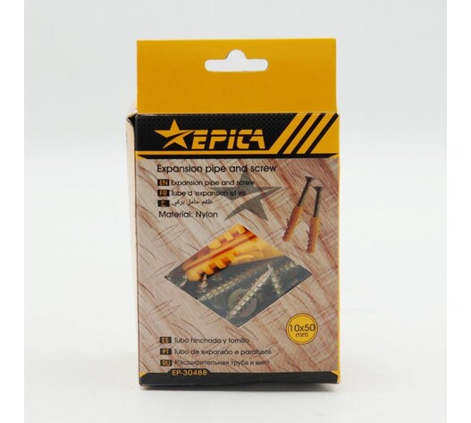 ΠΛΑΣΤΙΚΕΣ ΕΠΕΚΤΑΣΕΙΣ ΚΑΙ ΒΙΔΕΣ 10x50mm 50ΤΜΧ EPICA STAR TO-EP-30488