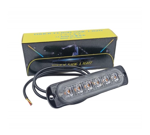 ΠΛΕΥΡΙΚΑ ΦΩΤΑ ΟΓΚΟΥ ΠΟΡΤΟΚΑΛΙ 6LEDS JN-20721