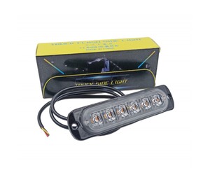 ΠΛΕΥΡΙΚΑ ΦΩΤΑ ΟΓΚΟΥ ΠΟΡΤΟΚΑΛΙ 6LEDS JN-20721