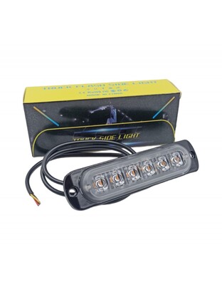 ΠΛΕΥΡΙΚΑ ΦΩΤΑ ΟΓΚΟΥ ΠΟΡΤΟΚΑΛΙ 6LEDS JN-20721