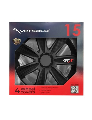 Amio - ΤΑΣΙΑ 15" VERSACO GTX BLACK CARBON - ΣΕΤ 4 ΤΕΜ. ΣΕ ΚΟΥΤΙ (2758/AM)