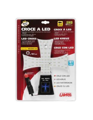 ΣΤΑΥΡΟΣ 24V ΜΕ 81 LED ΜΠΛΕ ΜΕ ΦΙΣ ΑΝΑΠΤΗΡΑ ΚΑΙ ΚΑΛΩΔΙΟ 200cm 200x250mm