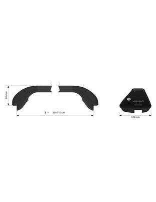 Τηλεσκοπικές Μπάρες Μαύρες SNAP-STEEL (S) 80-111cm 2ΤΕΜ.