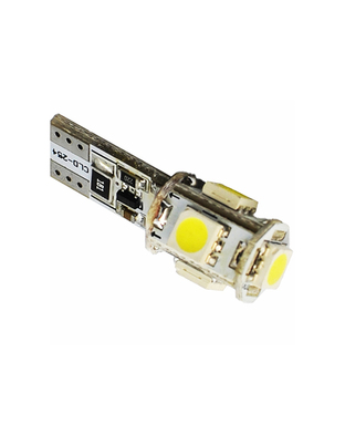 Λάμπα W5W 5xSMD 5050 με CAN-BUS 12V Λευκή 2τεμ.