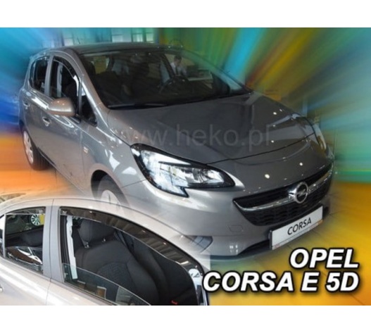 ΑΝΕΜΟΘΡΑΥΣΤΕΣ ΓΙΑ OPEL CORSA D 5D 09/2006-2014 /CORSA E 5D 2015+ ΣΕΤ ΑΥΤΟΚΙΝΗΤΟΥ ΑΠΟ ΕΥΚΑΜΠΤΟ ΦΙΜΕ ΠΛΑΣΤΙΚΟ HEKO - 4 ΤΕΜ.