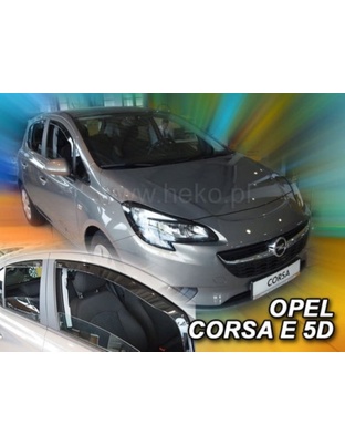 ΑΝΕΜΟΘΡΑΥΣΤΕΣ ΓΙΑ OPEL CORSA D 5D 09/2006-2014 /CORSA E 5D 2015+ ΣΕΤ ΑΥΤΟΚΙΝΗΤΟΥ ΑΠΟ ΕΥΚΑΜΠΤΟ ΦΙΜΕ ΠΛΑΣΤΙΚΟ HEKO - 4 ΤΕΜ.
