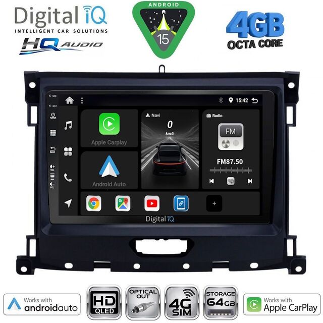 DIGITAL IQ BXK 19173_CPAA (9inc) MULTIMEDIA TABLET for FORD RANGER mod. 2018-2023