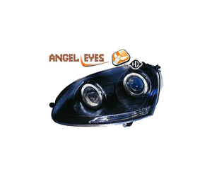 ΦΑΝΑΡΙΑ ΓΙΑ VW GOLF 5 10.03-09.08 / GOLF 5+6 VARIANT / JETTA 5 05-10 ANGELEYES BLACK (H7+H7)