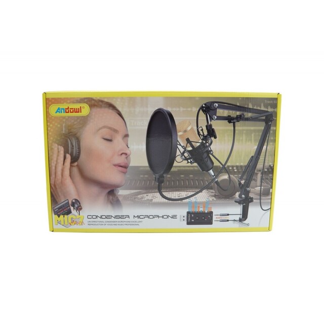 ΜΙΚΡΟΦΩΝΟ ΜΕ ΠΥΚΝΩΤΗ ΚΑΙ ΦΙΛΤΡΟ ANDOWL AN-MIC7