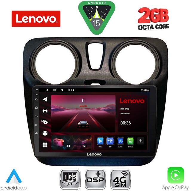 LENOVO LVF 5112_CPA (9inc) MULTIMEDIA TABLET for DACIA DOKKER 2012-2022