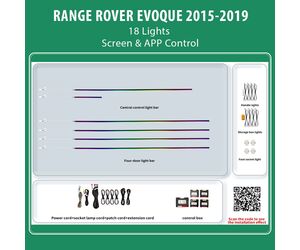DiQ AMBIENT RANGE ROVER EVOQUE LR07 (Digital iQ Ambient Light for RANGE ROVER EVOQUE mod. 2015-2018 with 18 Lights)