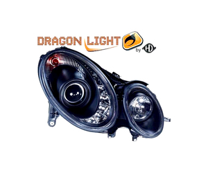 ΦΑΝΑΡΙΑ ΓΙΑ MERCEDES E-KLAS W211 02-06 DRAGONLIGHT+LED BLACK