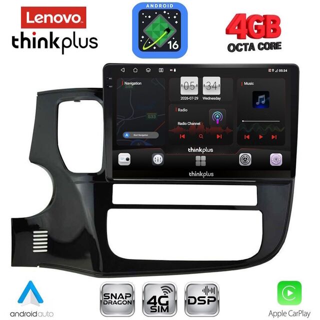 LENOVO LTG 7443_CPA (10inc) MULTIMEDIA TABLET for MITSUBISHI OUTLANDER mod. 2013-2020