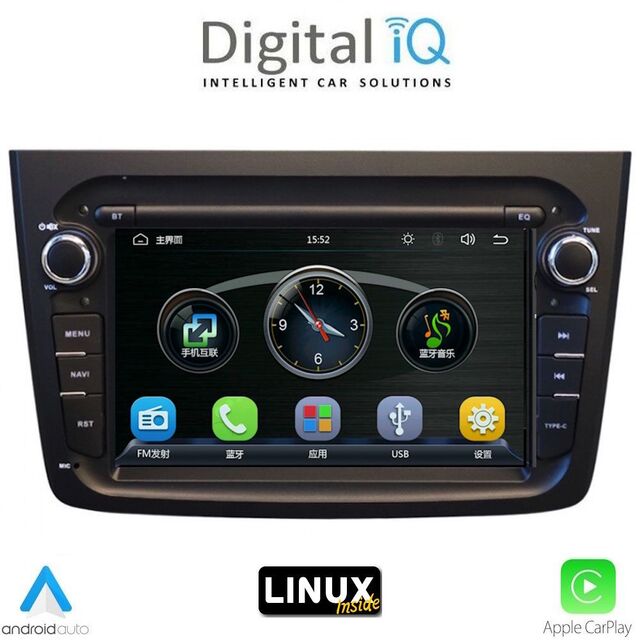 DIGITAL IQ BLA 057BL_CPA (7" DECK) MULTIMEDIA LINUX SYSTEM for ALFA ROMEO MITO mod. 2008-2018 (BLACK)