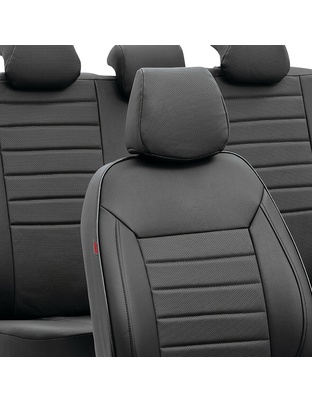 ΚΑΛΥΜΜΑΤΑ ΚΑΘΙΣΜΑΤΩΝ LUXURY LEATHERETTE ΔΕΡΜΑΤΙΝΗ ΑΦΡΩΔΕΣ ΜΑΥΡΟ -4 ΤΕΜ