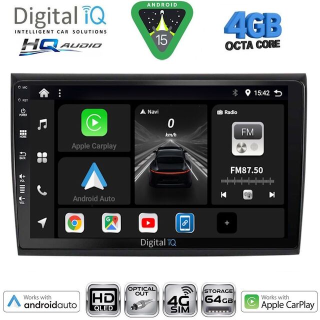 DIGITAL IQ BXK 19136_CPAA (9inc) MULTIMEDIA TABLET for FIAT BRAVO mod. 2007-2019