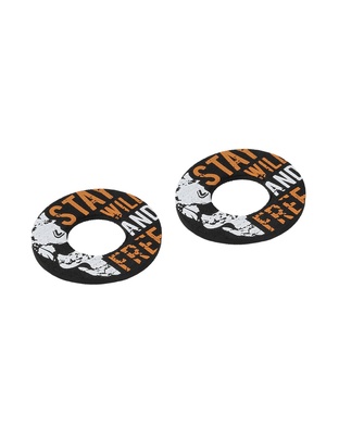 ΧΕΡΟΥΛΙΑ MOTO DONUT OFF-ROAD ΜΑΥΡΑ/ΠΟΡΤΟΚΑΛΙ 22MM+25MM 12CM 2ΤΕΜ