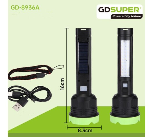 LED ΗΛΙΑΚΟΣ ΕΠΑΝΑΦΟΡΤΙΖΟΜΕΝΟΣ ΦΑΚΟΣ GD-8936A