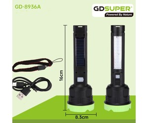 LED ΗΛΙΑΚΟΣ ΕΠΑΝΑΦΟΡΤΙΖΟΜΕΝΟΣ ΦΑΚΟΣ GD-8936A