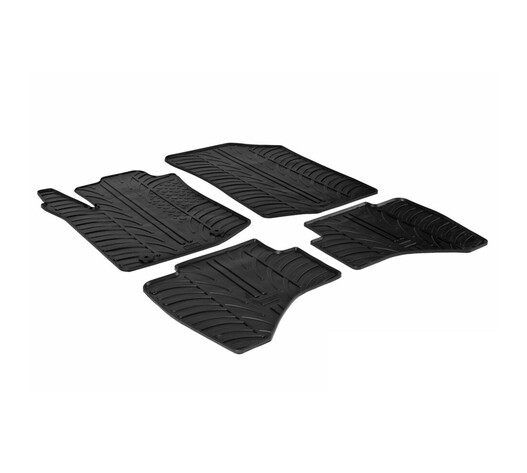 Lampa - Πατάκια Αυτοκινήτου για Citroen C1/C1 Airscape 3/5 doors 2014 > 03/2021, Peugeot 108/108 Top! 3/5 doors 06/2014 > 03/2021, Toyota Aygo 2014 > 2021 από Λάστιχο σε Μαύρο Χρώμα με Κουμπώματα - Σετ 4 Τεμ. (L2460.3)