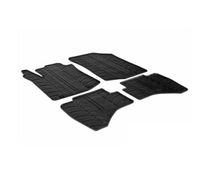 Lampa - Πατάκια Αυτοκινήτου για Citroen C1/C1 Airscape 3/5 doors 2014 > 03/2021, Peugeot 108/108 Top! 3/5 doors 06/2014 > 03/2021, Toyota Aygo 2014 > 2021 από Λάστιχο σε Μαύρο Χρώμα με Κουμπώματα - Σετ 4 Τεμ. (L2460.3)