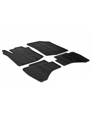 Lampa - Πατάκια Αυτοκινήτου για Citroen C1/C1 Airscape 3/5 doors 2014 > 03/2021, Peugeot 108/108 Top! 3/5 doors 06/2014 > 03/2021, Toyota Aygo 2014 > 2021 από Λάστιχο σε Μαύρο Χρώμα με Κουμπώματα - Σετ 4 Τεμ. (L2460.3)