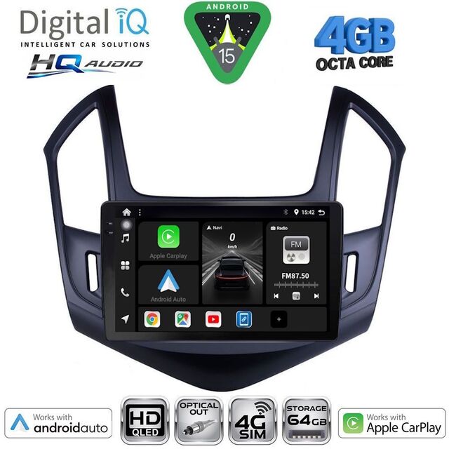 DIGITAL IQ BXK 19076B_CPAA (9inc) MULTIMEDIA TABLET for CHEVROLET CRUZE mod. 2013-2015