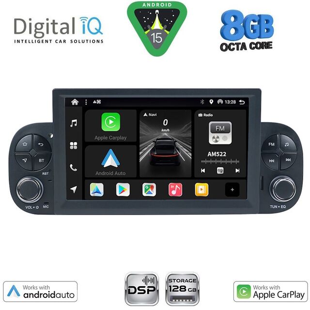 DIGITAL IQ BXF 722_CPAA (7" DECK) MULTIMEDIA SYSTEM for FIAT PANDA mod. 2012-2021