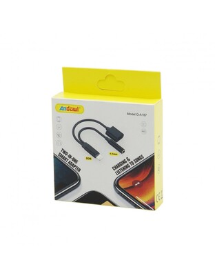 SMART ADAPTER LIGHTNING ΣΕ AUX 3.5mm ΚΑΙ LIGHTING ANDOWL AN-Q-A187