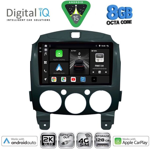 DIGITAL IQ BXK 20361_CPAA (9inc) MULTIMEDIA TABLET for MAZDA 2  mod. 2007-2014