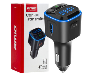 Amio - FM Transmitter Αυτοκινήτου 12/24V με 1xUSB Type-A και 2xUSB Type-C - 1 τεμ. (04651/AM)